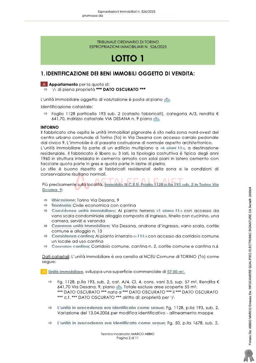 Foto 1 — Appartamento con cantina (lotto unico) · 57 m²